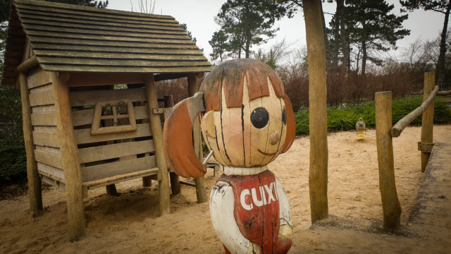 Cuxi auf dem Erlebnisspielplatz Duhner Kreisel