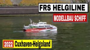Halunder Jet Helgoland als Modellbauschiff auf dem Wasser
