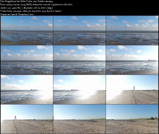 Vorschau Kugelbake Cuxhaven bei Ebbe | Video aus Cuxhaven Döse